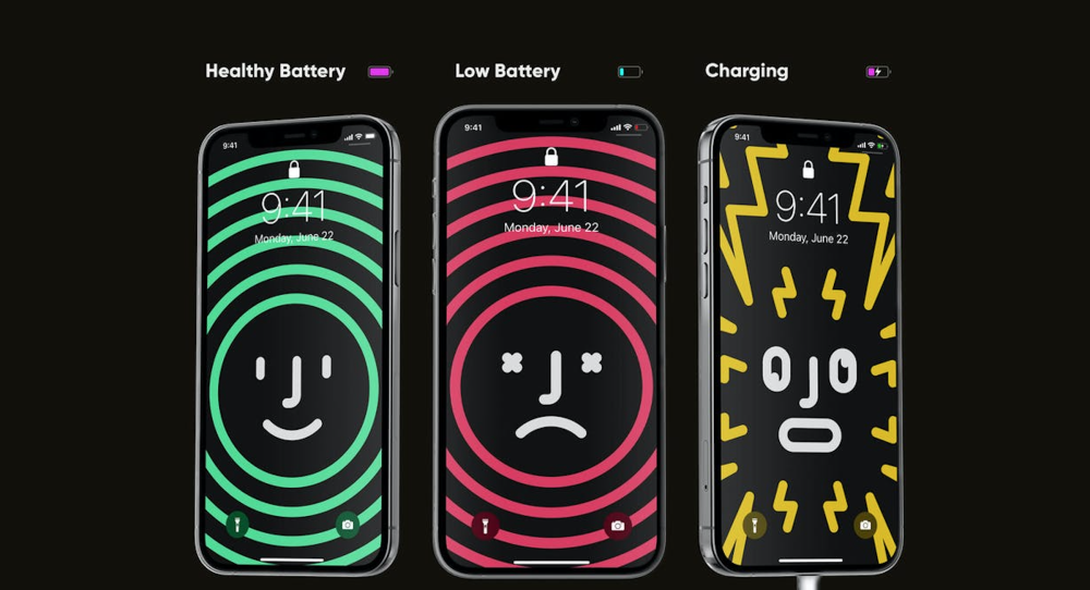 哔能跟随电量变化的iphone壁纸来了
