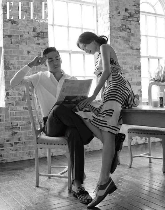 林志玲与老公拍摄杂志封面