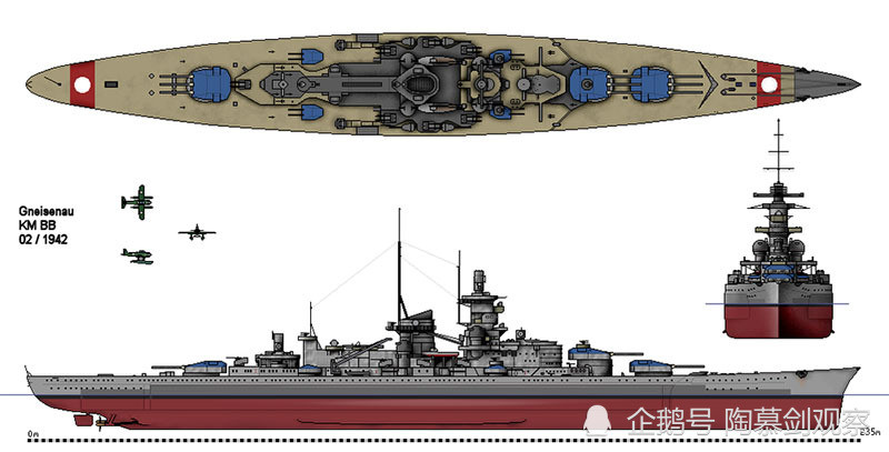 逆天的德国战巡为近战设计的280毫米炮射程却超过406毫米炮