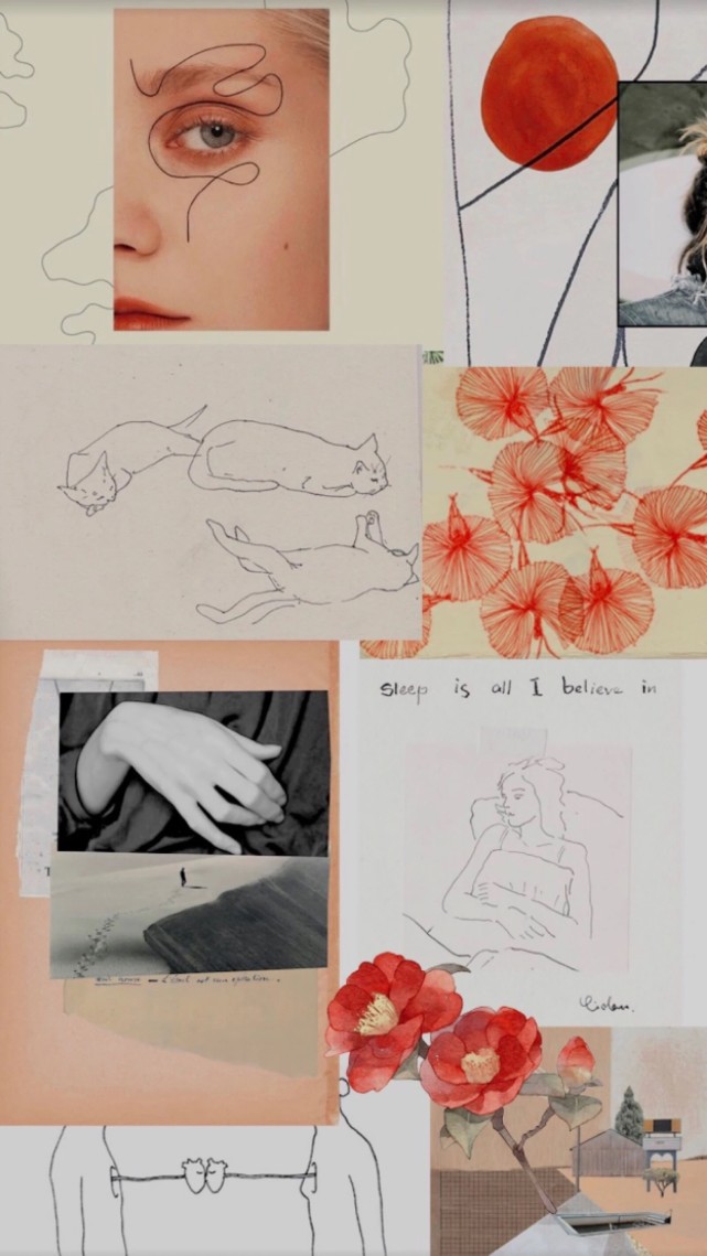 欧美时尚系列 复古拼接壁纸