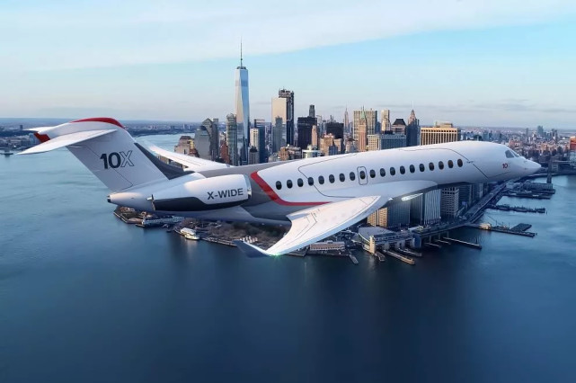 达索航空公布猎鹰10x公务机拥有长航程与同级别最大的机舱
