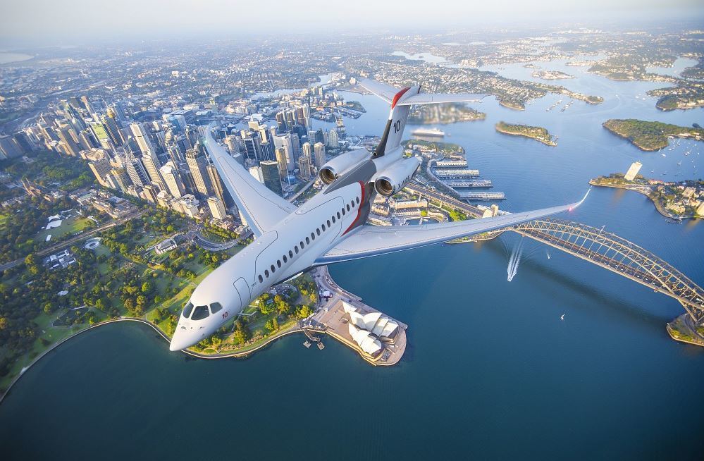 达索航空公布猎鹰10x公务机 拥有长航程与同级别最大的机舱