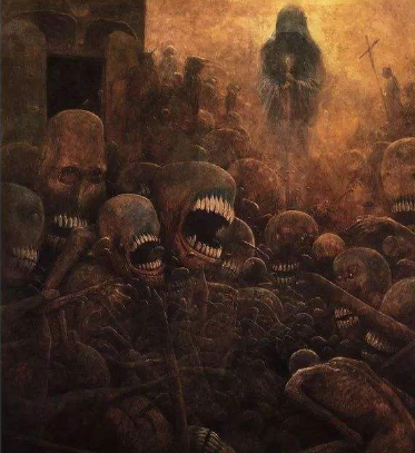 画家因车祸心脏骤停10分钟醒后凭记忆画出地狱景色看着吓人