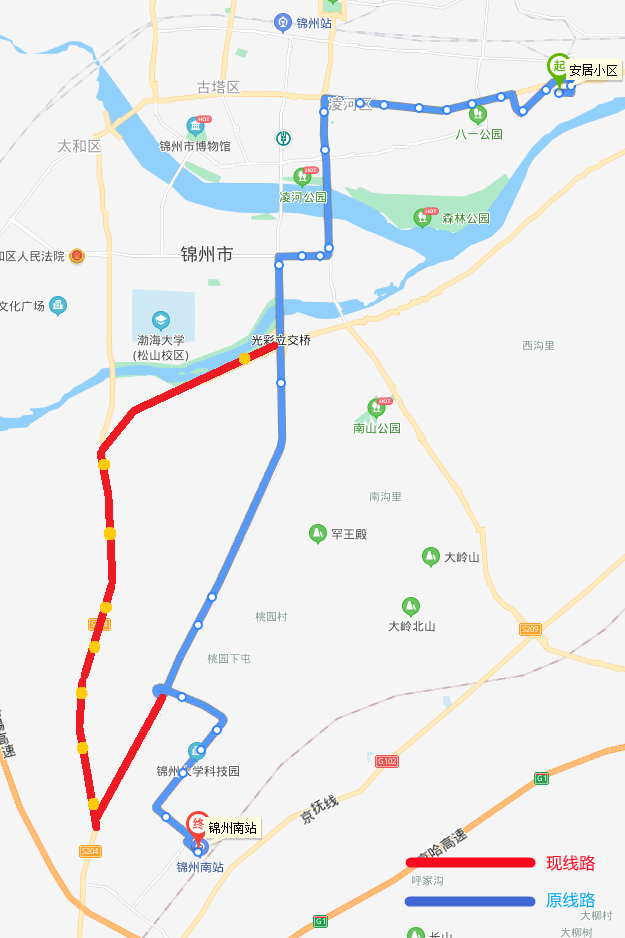 注意～锦州4条公交线路有调整