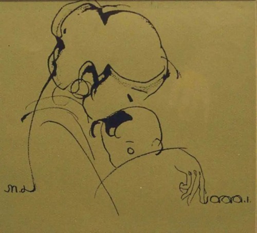 母爱情深韩美林母与子系列作品深情款款