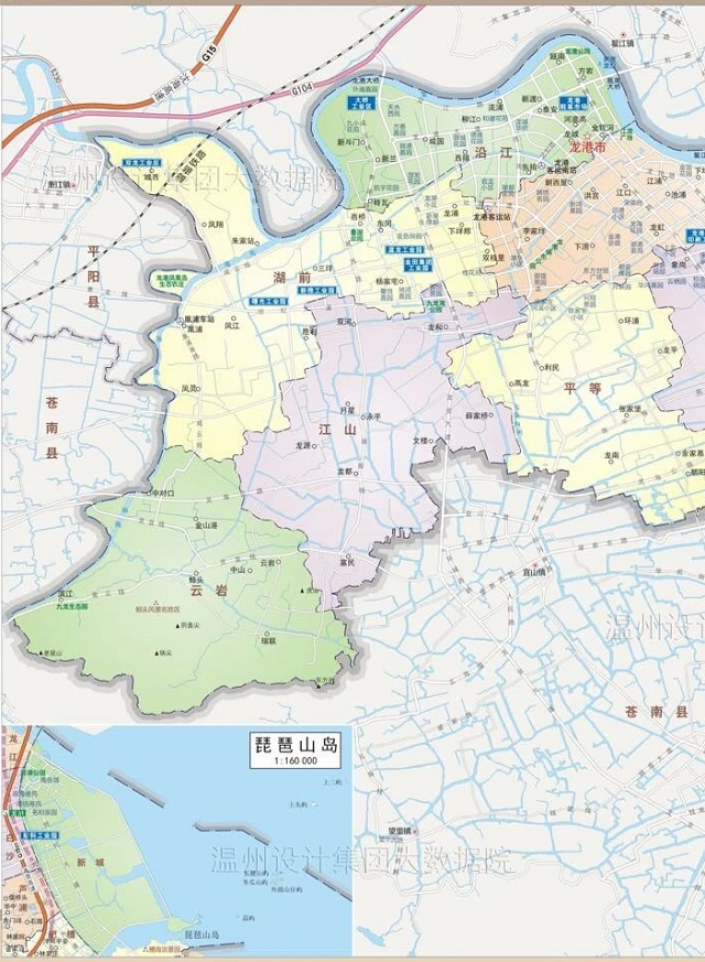 1984年6月,苍南县划湖前,白沙,龙江,沿江4乡归龙港镇管辖.