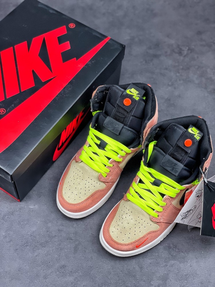 air jordan 1 high switch 杏粉 拉链篮球鞋