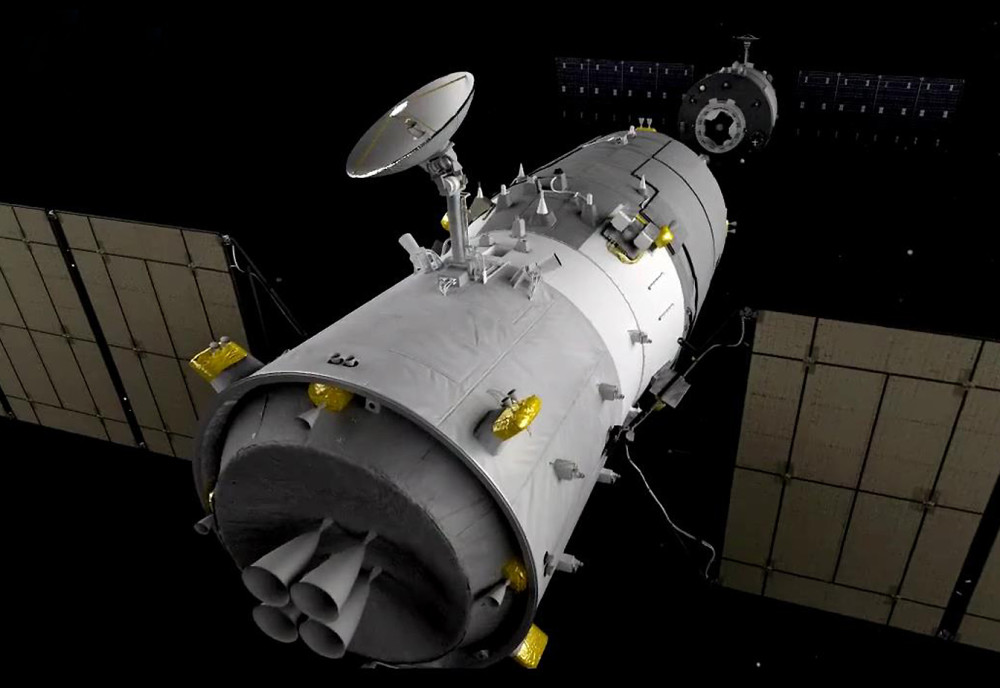 天舟尾部是4台490n轨控发动机天舟二号在原设计基础上进一步强化姿轨