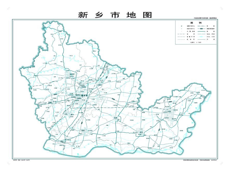 河南省有哪些縣不通鐵路附河南省及各市標準地圖