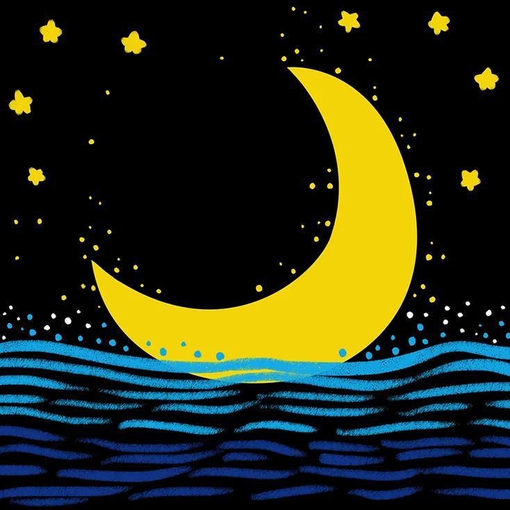 少儿美术课程分享 《弯弯的月亮》