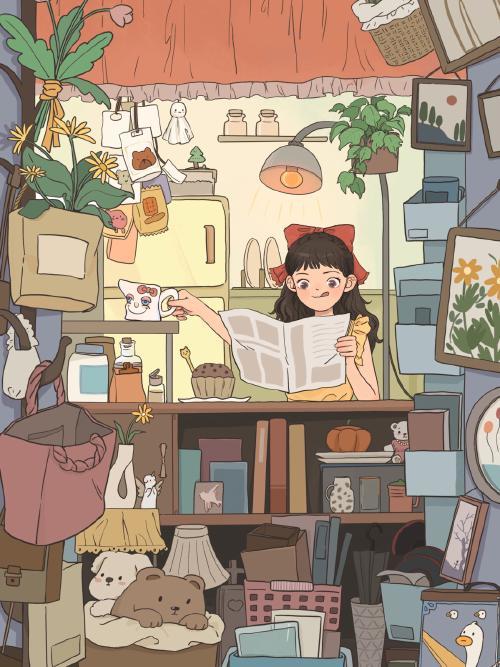 场景教程想象中的小女孩杂货铺