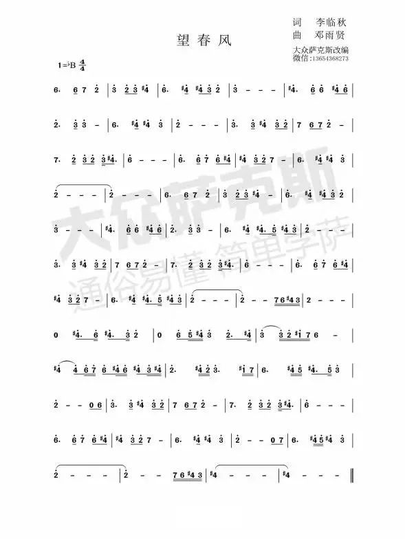 高音小弯管萨克斯演奏世界名曲望春风柔美动听让人心醉