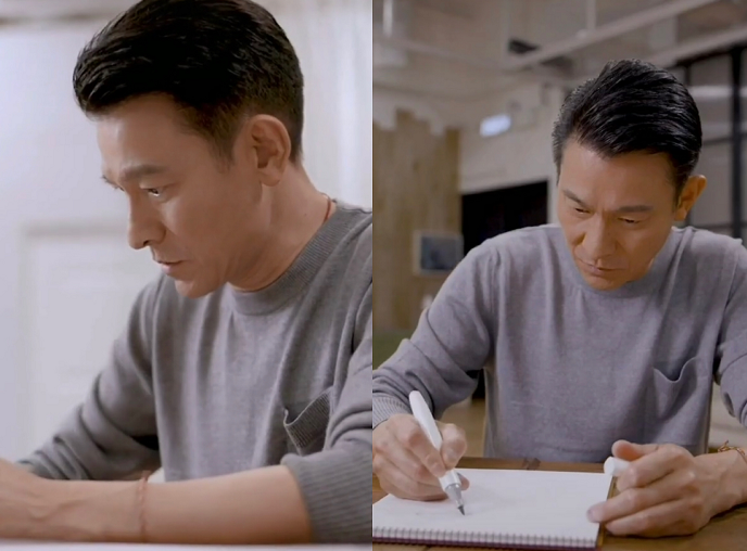 刘德华晒亲笔画为白仔庆生年近六十不见老专心绘画不怕沾颜料