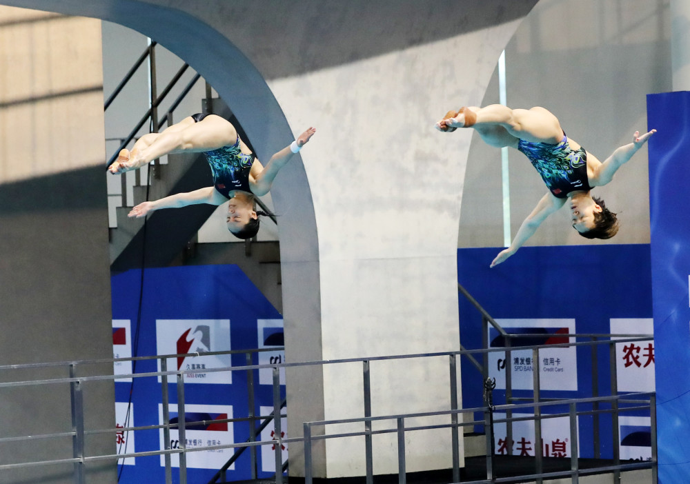 体育跳水全国冠军赛女子双人3米跳板赛况