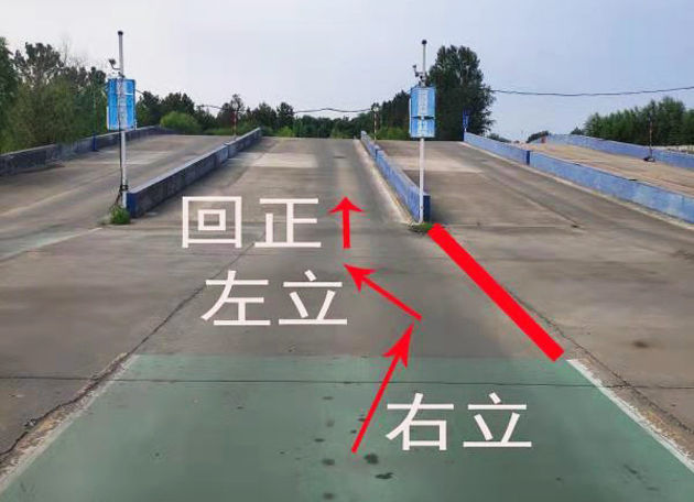 科二定點停車學員總是調不好左右邊距教練圖解考場找點方法