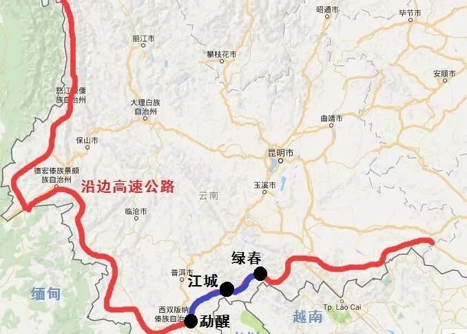墨江至江城高速线路图图片