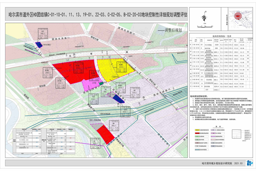 道外區團結鎮35萬平土地規劃調整涉學校商業居住交通用地