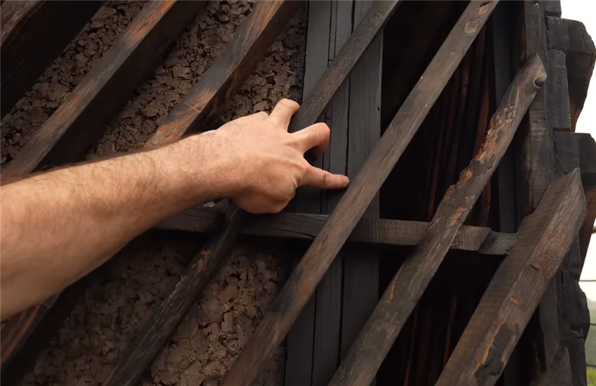 他用40棵松树 在荒山野林建起小屋 屋顶种菜生活自给自足 腾讯新闻