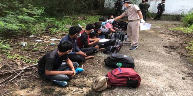 10名缅甸人偷渡国外被抓