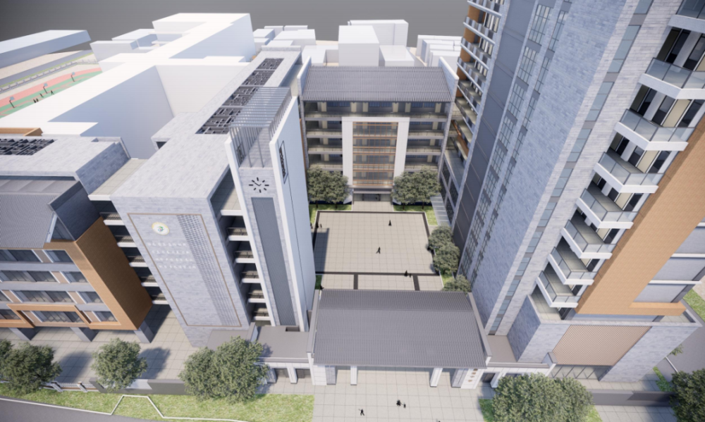 实验楼,综合楼,舒适的学生宿舍,宽敞的饭堂,叠滘中学将高标准进行提升