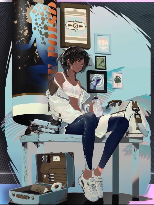 明日方舟蓝毒的新皮肤浅滩律动来了玩家她瞄准的是我的心