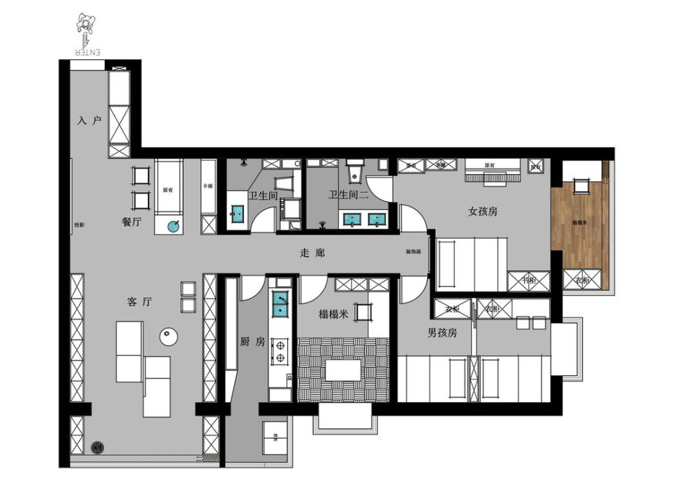 平面布置图 玄关