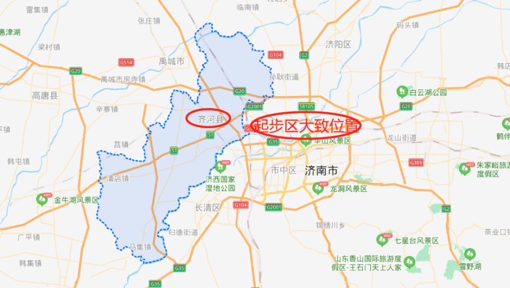 济南市起步区地图图片