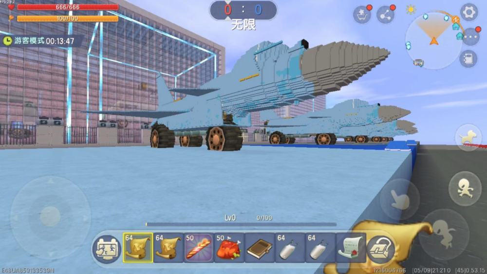 《迷你世界》歼10c机场,战斗机一比一还原,军事迷不容错过