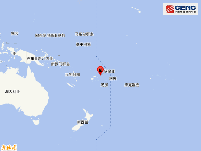 斐济群岛地区发生56级地震