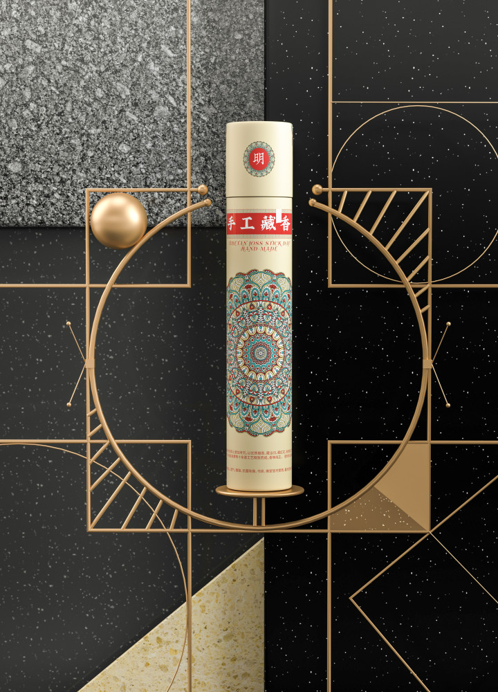 洛尚品牌设计 x 音域空间 打造白加黑系列藏香包装