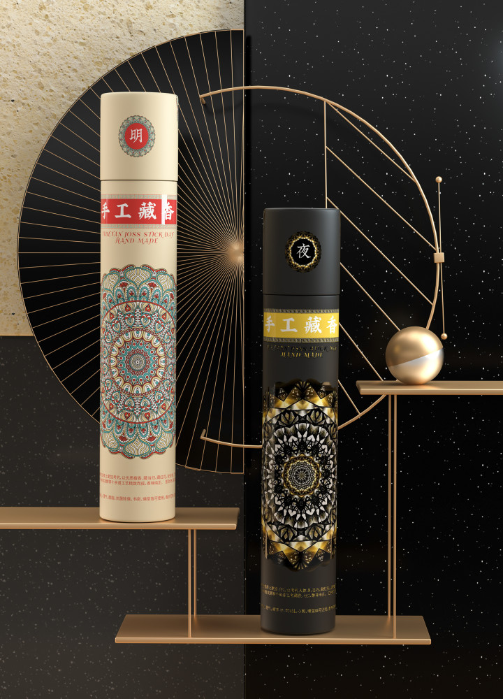 洛尚品牌设计 x 音域空间 打造白加黑系列藏香包装