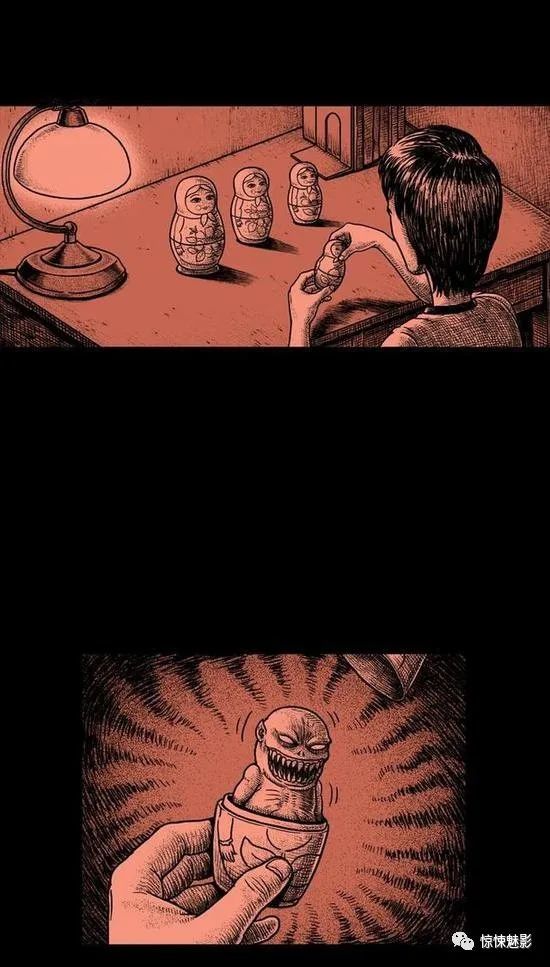 人性惊悚漫画黑色放映机俄罗斯套娃