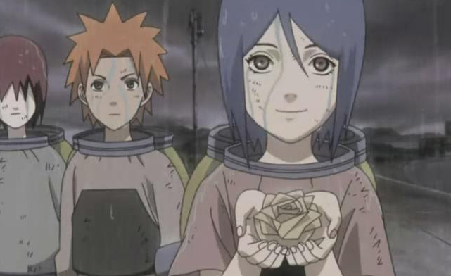 小南死前送给鸣人一件礼物,虽然不值钱,但自来也看到会很开心