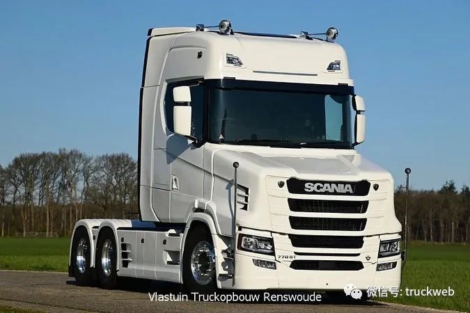 长头车天花板 欧洲首台770马力长头斯堪尼亚v8牵引车改装完毕