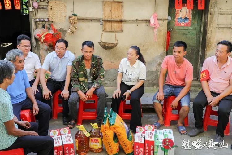 5月12日,灵山县委常委,宣传部部长,副县长黄春柳来到檀圩镇东岸村