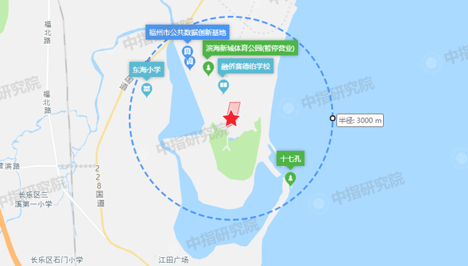 本次出讓地塊編號2021濱拍-2號,土地位置福州濱海新城壺江路南側,漳江