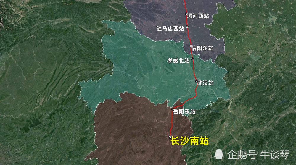 G1292次列车运行线路图:长春西开往长沙