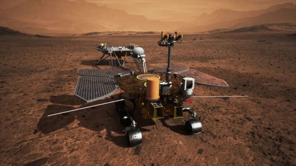 喜报祝融号火星车顺利发回遥测信号我国首次火星探测任务着陆火星取得