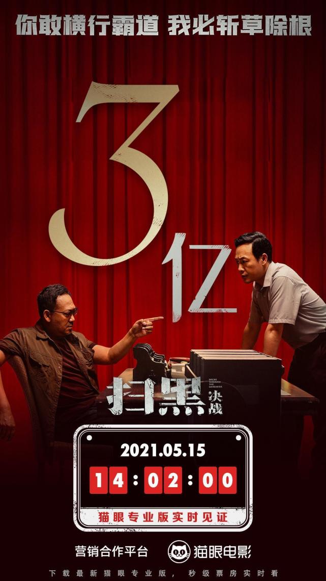 电影扫黑决战总票房破3亿