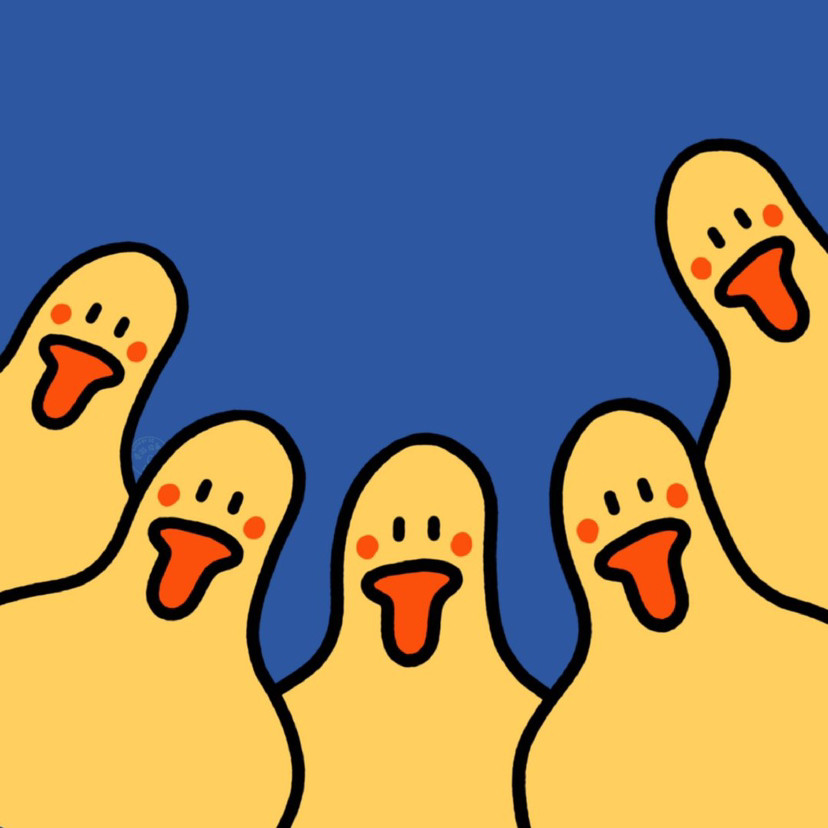 小鸭子情侣头像太可爱了吧