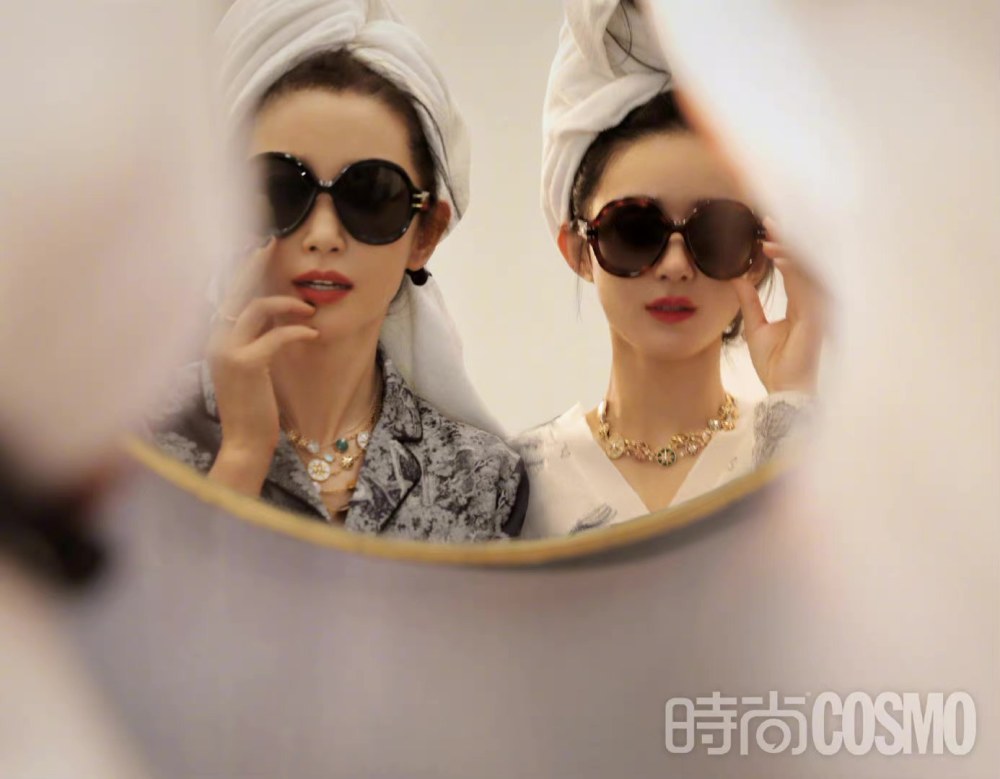 赵丽颖李冰冰合体拍杂志一个甜美可爱一个温婉知性cp感十足