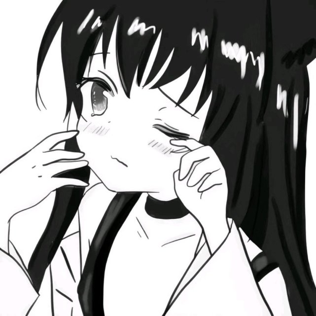 很奈斯的黑白动漫头像