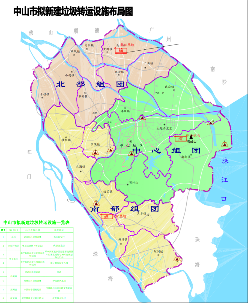 中山将升级三大处理基地拟新建8处垃圾转运站