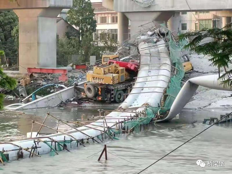 热文推荐浙江绍兴在建主跨105m下承式钢管混凝土系杆拱桥局部坍塌