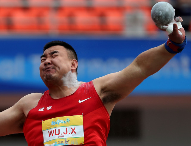 邀请赛:男子铅球决赛赛况(5)|铅球|吴佳祥|辽宁队|四川|江宏景|田径
