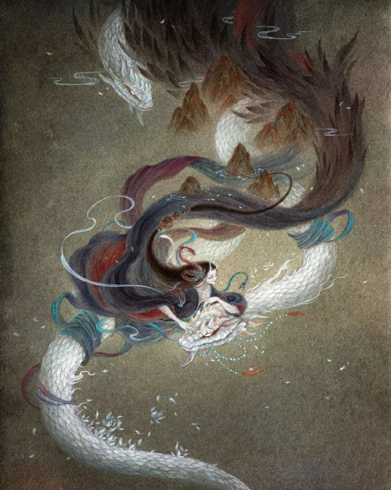 山海经插画心若相知无言也默契情若相眷不语也怜惜