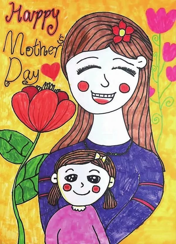 妈妈我爱你的每一个样子看孩子们画笔下的浓浓母爱