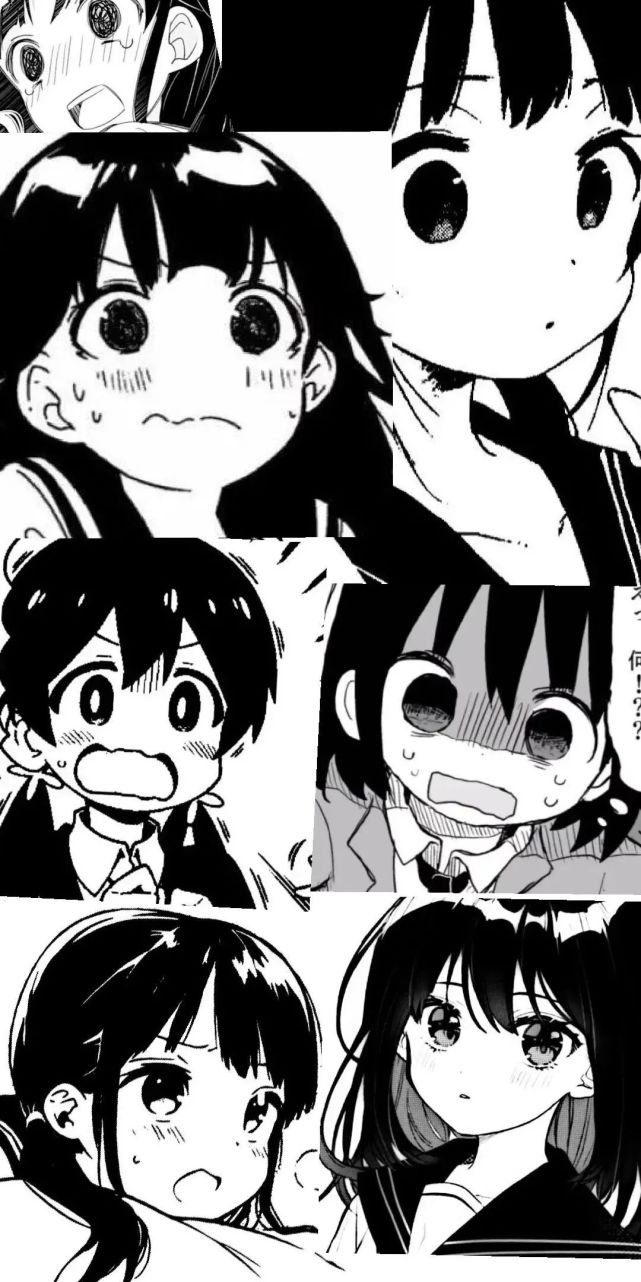 小仙女动漫壁纸黑白漫画风拼接动漫壁纸