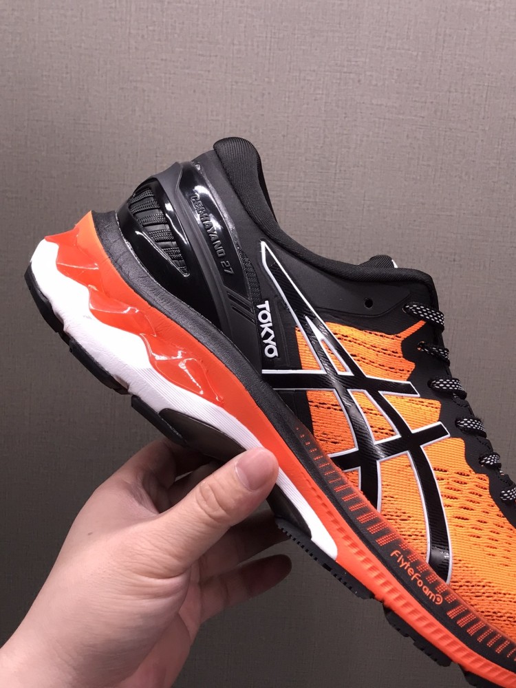 asics/亚瑟士 gel-kayano 27代跑步鞋橙黑