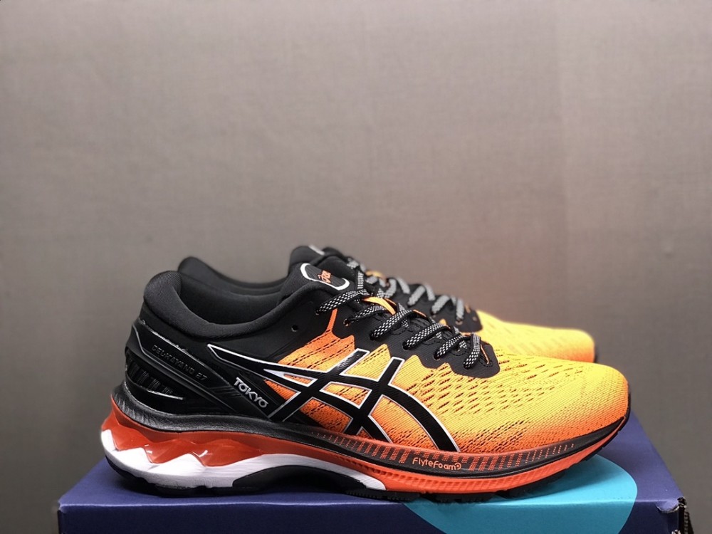 asics/亚瑟士 gel-kayano 27代跑步鞋橙黑